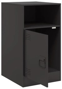 Mesas de cabeceira 2 pcs 34,5x39x62 cm aço preto