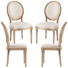 Pack 4 Cadeiras Palace - Crema
