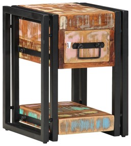 Criado-mudos 2 pcs 40x40x40 cm Madeira recuperada maciça