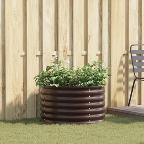 Cama Elevada de Jardim Castanha 80x80x44 cm em Aço Galvanizado