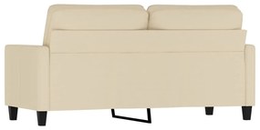 Sofá de 2 lugares tecido 140 cm cor creme