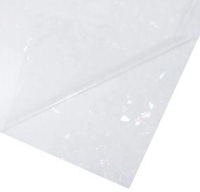Películas para janela 3 pcs PVC fosco padrão arco-íris 3D