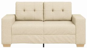 Sofá Loveseat vidaXL Creme 120 cm de Tecido