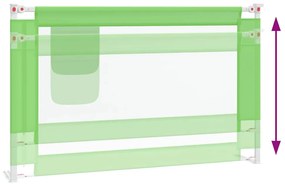 Barra de segurança p/ cama infantil tecido 120x25 cm verde