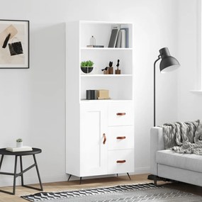 vidaXL Armário alto 69,5x34x180 cm derivados de madeira branco