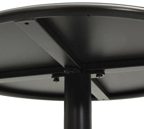 Mesa de jardim redonda Ø60x105 cm aço preto