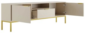 Móvel de TV "AUSTIN" de 2 Portas e 1 Gavetas - 40×175×33 cm - Creme e