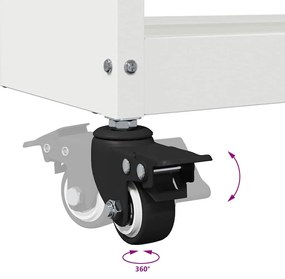 Carro de Ferramentas com prateleira com roda com armazenamento Manual