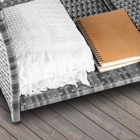 Mesa de apoio Jardim Polyrattan Vedis 45x45x40cm Cinzento