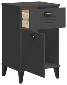 Mesa de cabeceira VIKEN derivados de madeira cinzento antracite