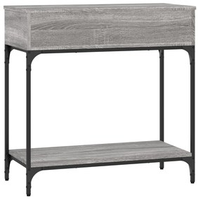 Mesa consola 75x34,5x75 cm derivados de madeira cinzento sonoma