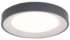 Plafon moderno cinzento com branco 38cm incl. LED regulável - Kanton Moderno