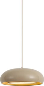 Candeeiro Suspenso Retro Taupe com Abajur de Metal 2 Luzes - Macaron