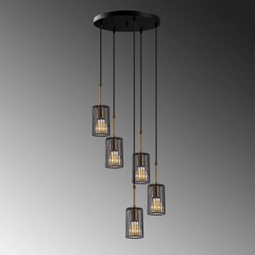 **** Candeeiro de Teto Kemtel – Preto Antique – 34 x 34 x 121 cm

**