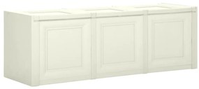 vidaXL Caixa para almofadões 125x40x42 cm 130 L cor de baunilha