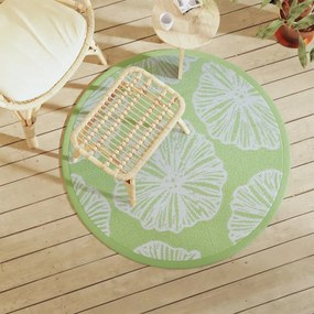 vidaXL Tapete de exterior Ø120 cm ARAKIL PP Verde