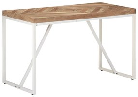 Mesa de jantar 120x60x76 cm madeira acácia maciça e mangueira