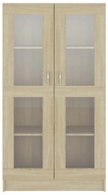Armário vitrine derivados de madeira carvalho sonoma