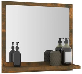 Espelho WC 40x10,5x37 cm derivados de madeira carvalho fumado