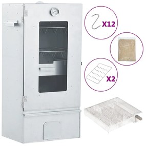 vidaXL Defumador p/ churrasqueira c/ gerador fumo frio aço galvanizado