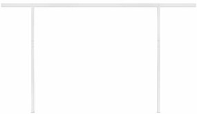 Toldo retrátil manual com luzes LED 4x3 m amarelo e branco