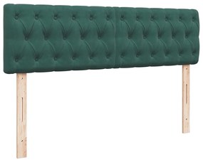 Estrutura de cama otomana com colchão 140x200 cm verde escuro