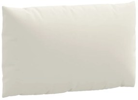Almofadões de paletes 3 pcs mesclado tecido creme