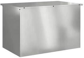 Caixa de Armazenamento Externa Prateado 80 x 50.5 x 50 cm