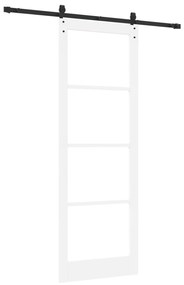 Porta Deslizante vidaXL com Conjunto de Ferragens Brancas 83x232 cm Ma