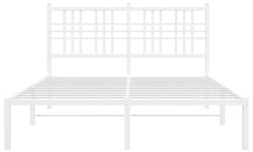 Estrutura de cama com cabeceira 120x200 cm metal branco