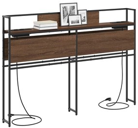 Cabeceira de armazenamento Carvalho castanho 120 cm