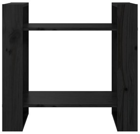 Estante/divisória 60x35x57 cm pinho maciço preto