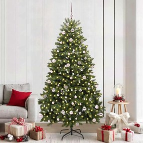vidaXL Árvore de Natal Artificial Verde 240 cm PVC e Metal