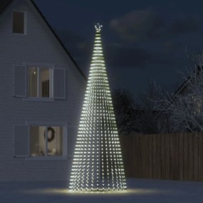 vidaXL LED Árvore de Natal 1544 LEDs Branco Frio 500 cm