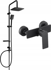 Mexen Alexa Sven conjunto de chuveiro de sobrepor com chuveiro de teto e misturadora de duche, preto - 71240262-70