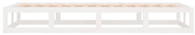 Estrutura de cama 90x200 cm madeira maciça branco
