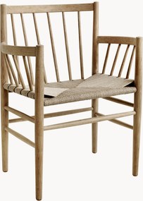 Cadeira de jantar em madeira de carvalho artesanal J81
