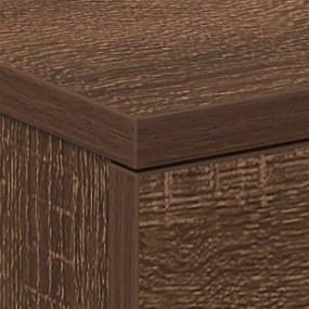 Mesa cabeceira 2pcs 38x35x56cm deriv. madeira carvalho castanho