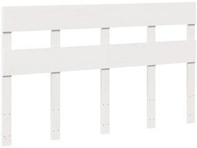 Cama sem colchão 120x200 cm madeira de pinho maciça branco