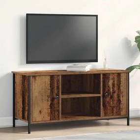 vidaXL Gabinete de TV Madeira Antiga 100x40x50 cm Madeira de Engenharia e Aço