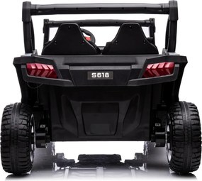 Carro elétrico para Crianças 24V, 4x4, 2 lugares Gravity Buggy Rodas de espuma EVA e assento Couro ecológico Cinzento