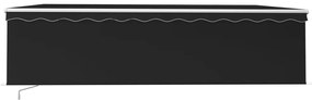 Toldo retrátil manual com estore 5x3 m antracite