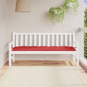 Almofadão p/ banco de jardim 180x50x7cm tecido oxford vermelho