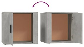 Mesas de cabeceira 2 pcs 50x39x47 cm cinzento cimento
