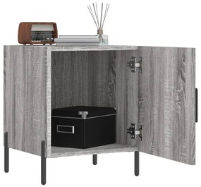 Mesa cabeceira 40x40x50 cm derivados de madeira cinzento sonoma