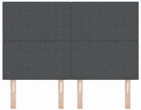 Cabeceira LED vidaXL Cinza Escuro 80 cm Tecido Corduroy