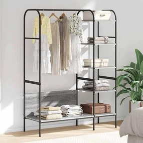 vidaXL Cabideiro com Prateleiras Cinzento Sonoma 120x44x160 cm Madeira de Engenharia