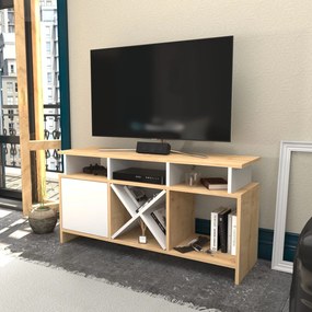 Móvel TV Auburn – Carvalho Branco – 120 cm
