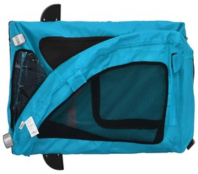 Reboque bicicleta p/ animais tecido oxford/ferro azul
