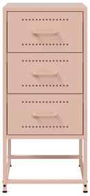 Mesa de cabeceira 36x39x78 cm aço rosa